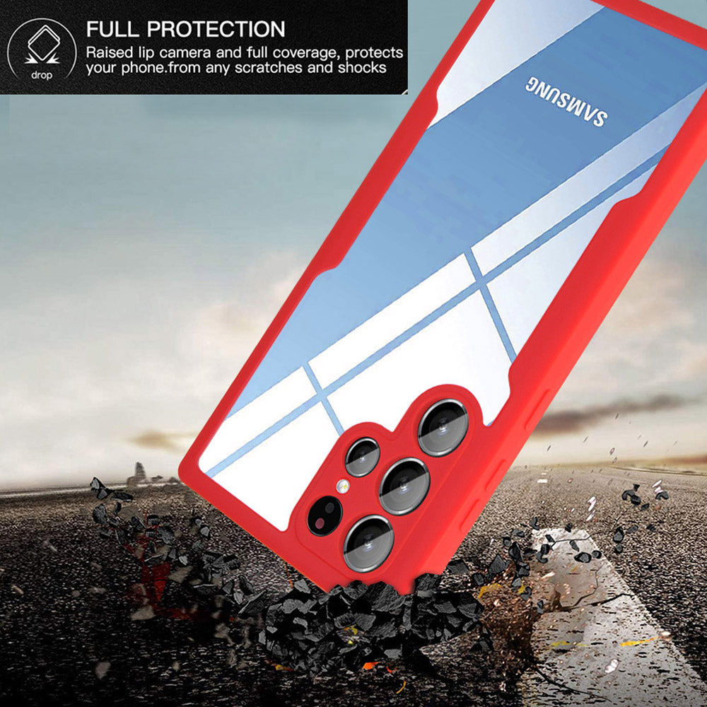 For Samsung Galaxy S23 Ultra Phone Case Camera Lens Protection Acrylic TPU Phone Cover with PET Screen Film For Samsung Galaxy S23 Ultra Phone Case Camera Lens Protection Acrylic TPU Phone Cover with PET Screen Film